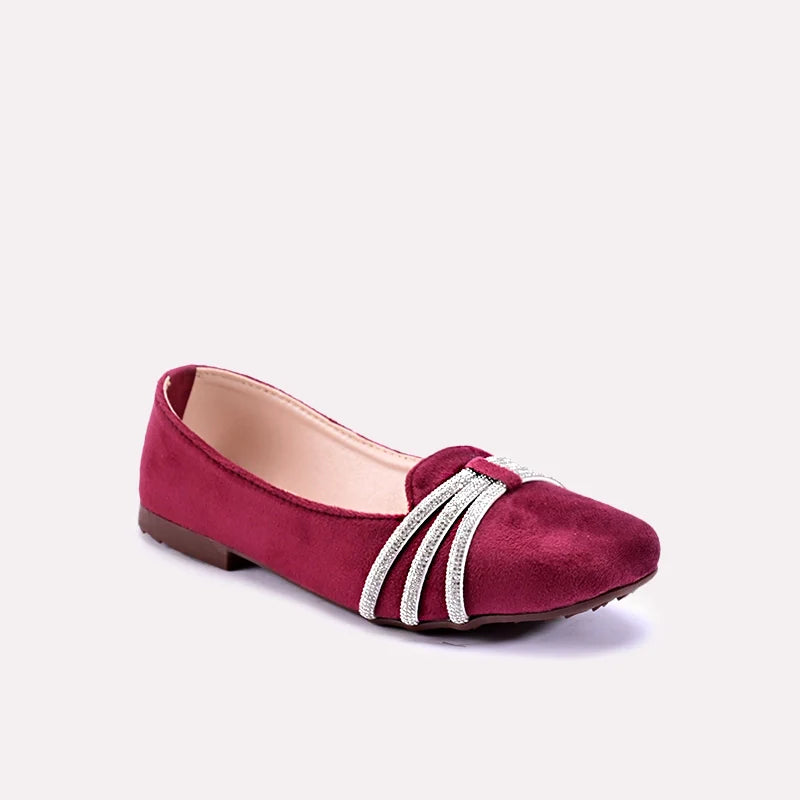 petal maroon fancy pumps