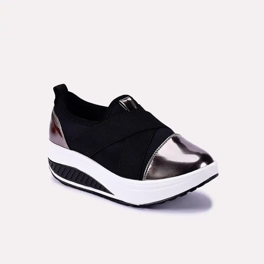 phoebe black slip on sneakers