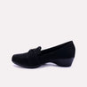 priscilla black casual court shoes for women