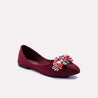 pulse maroon fancy pumps