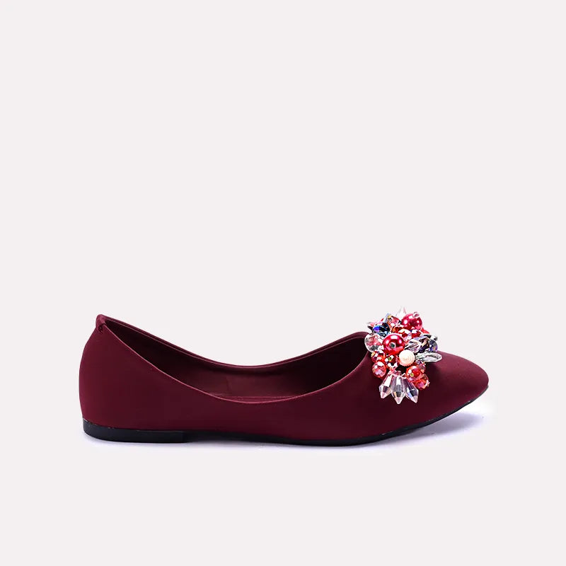 pulse womens maroon fancy pumps