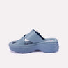 quinn blue thick sole slippers for women