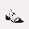 ravenshaw block heel black bridal sandals