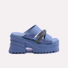 blue platform slippers for women