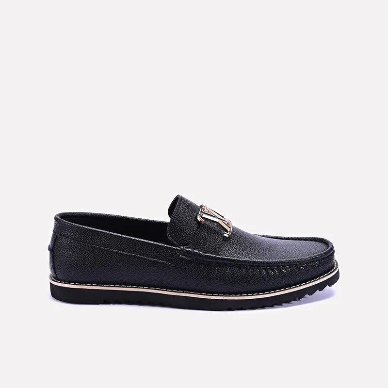 regent mens black casual shoes