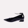 rihanna black glossy pumps for women