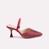 romilly womens maroon fancy pumps