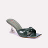 rosa green heel slippers