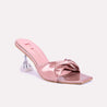 rosa pink heel slippers