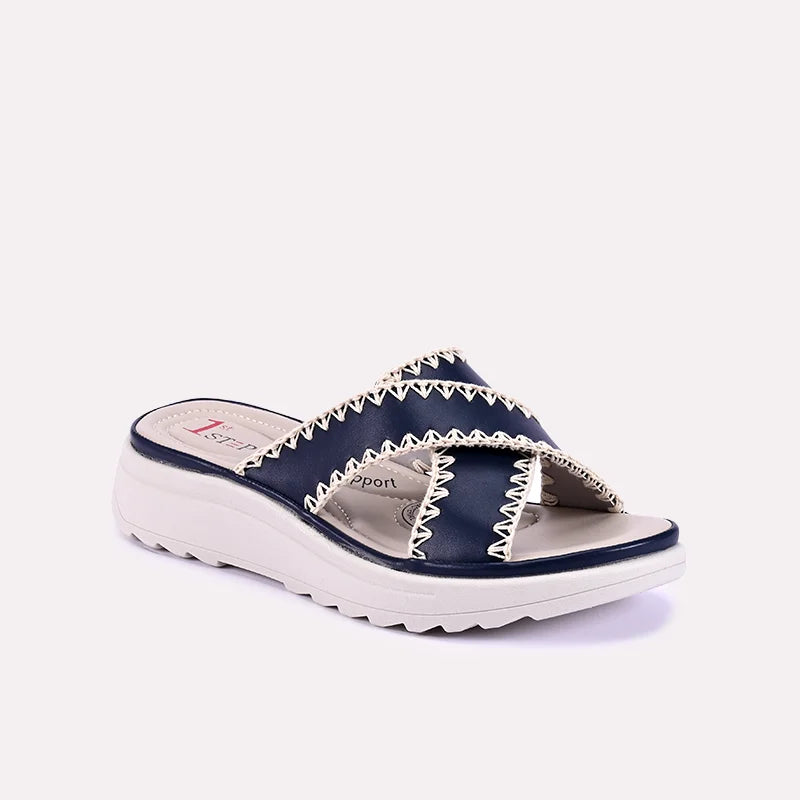 rosalind blue casual slippers