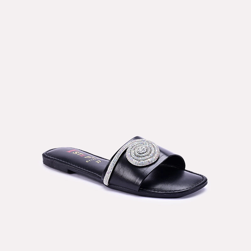 rosewell black fancy slippers