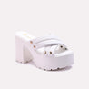 rosie white chunky crisscross slippers