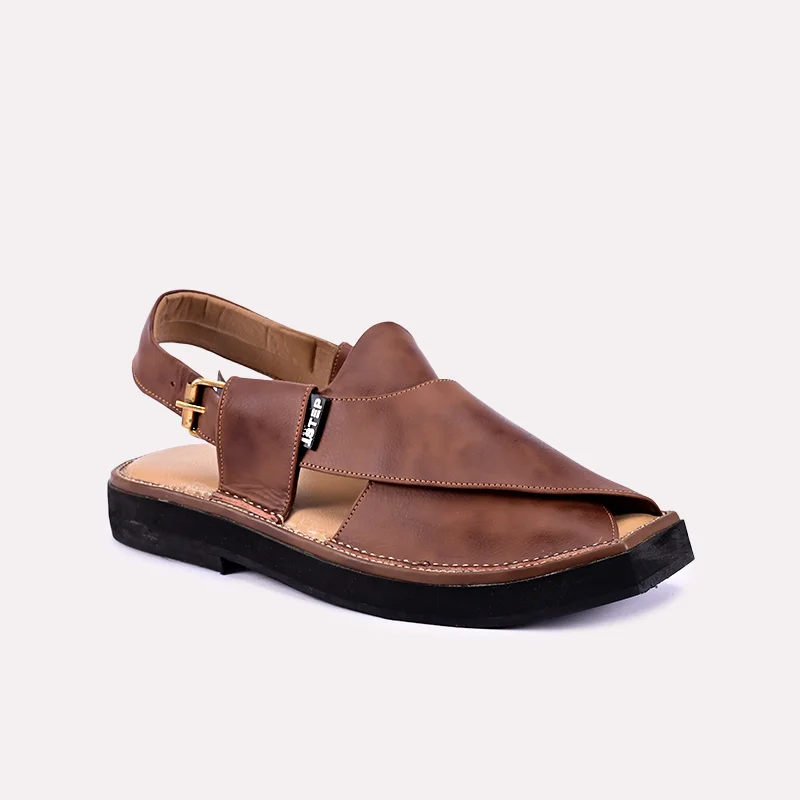 rust brown peshawari chappal