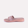 saffron peach comfy flip flops for women