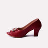 samara maroon fancy pumps for women