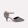 sandra women gray heel pumps