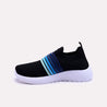 Saphira Black Slip On Sneakers for women