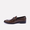 savoy brown crocodile loafers shoes for men