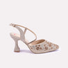 selina womens gold bridal pumps