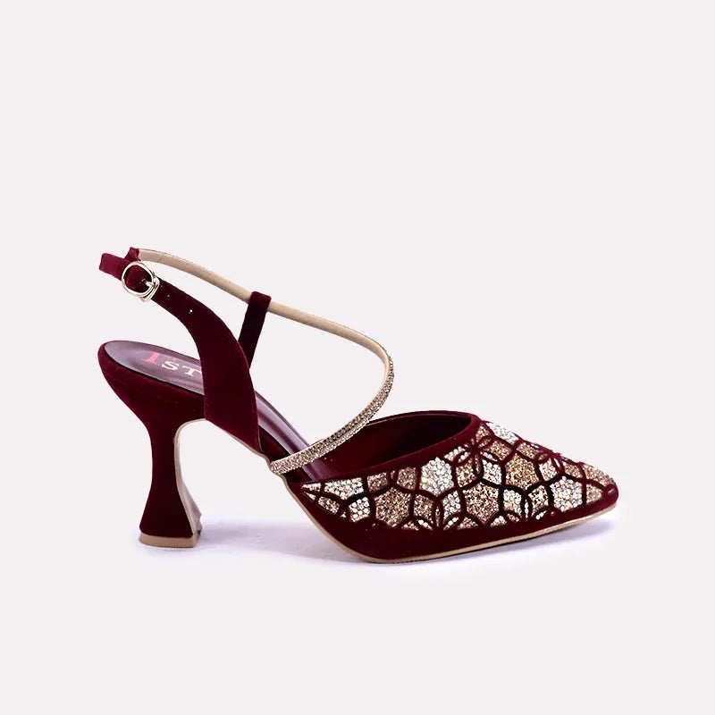 selina womens maroon bridal pumps