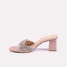 seraphina peach heel slippers for women