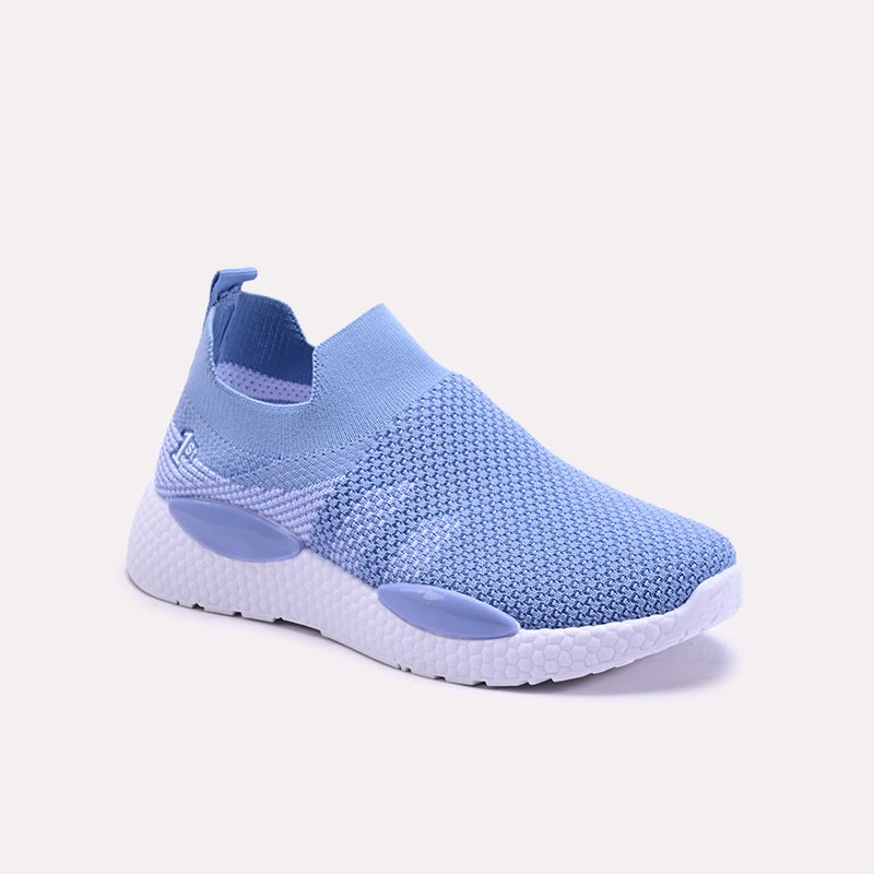 Serenelle Blue Slip On Sneakers