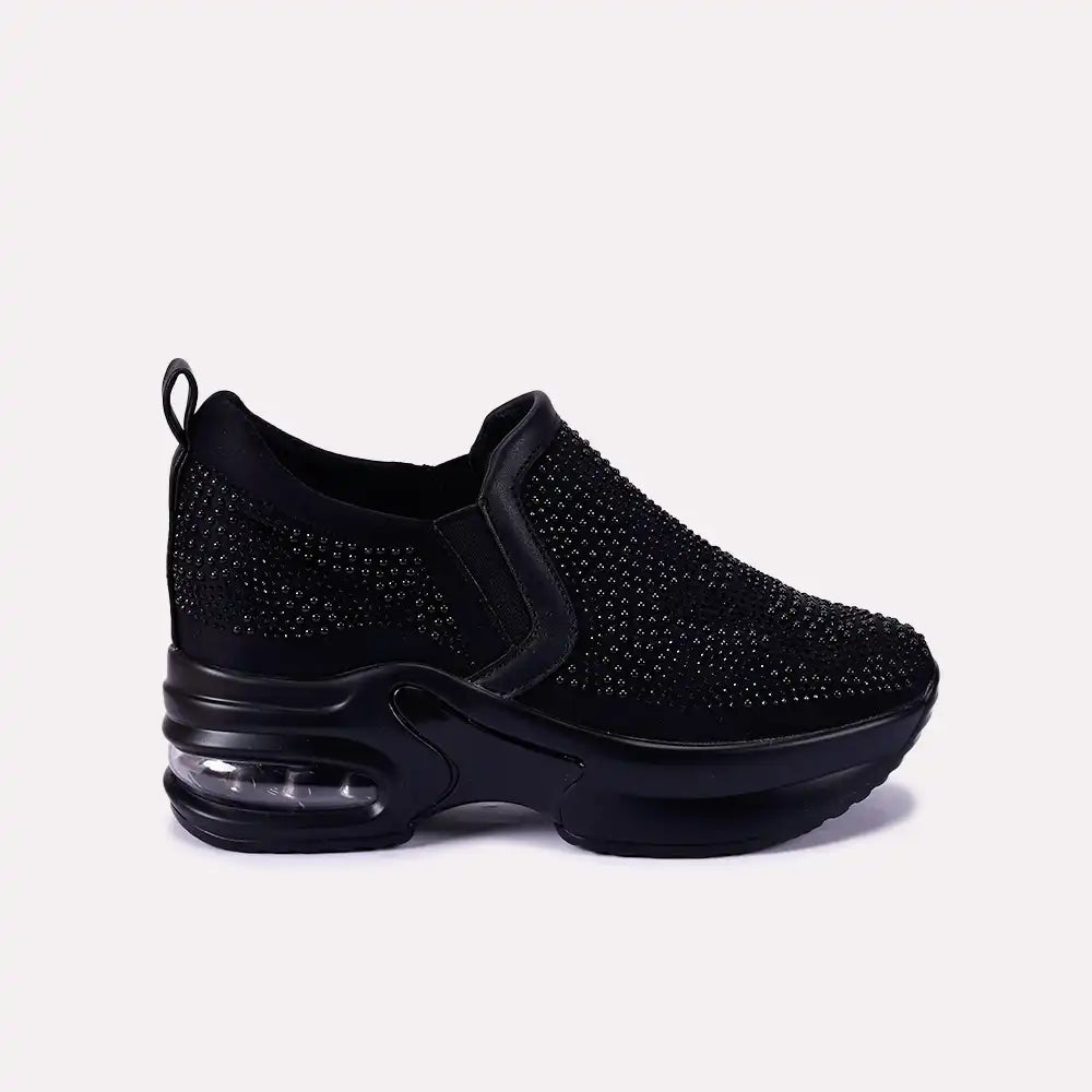 sienna women black heel sneakers