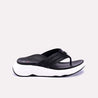 sky women black comfy flip flops