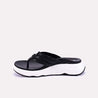 sky black comfy flip flops for women