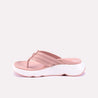 sky pink comfy flip flops for women