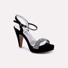 skyline black high heel sandals for women