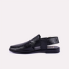 sleek black peshawari chappal for men