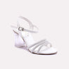 Soraya White Crystal Heel Bridal Sandals