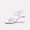 Soraya White Crystal Heel Bridal Sandals for women