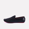 stanley black perforated penny loafers for men