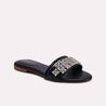 stella black fancy slippers