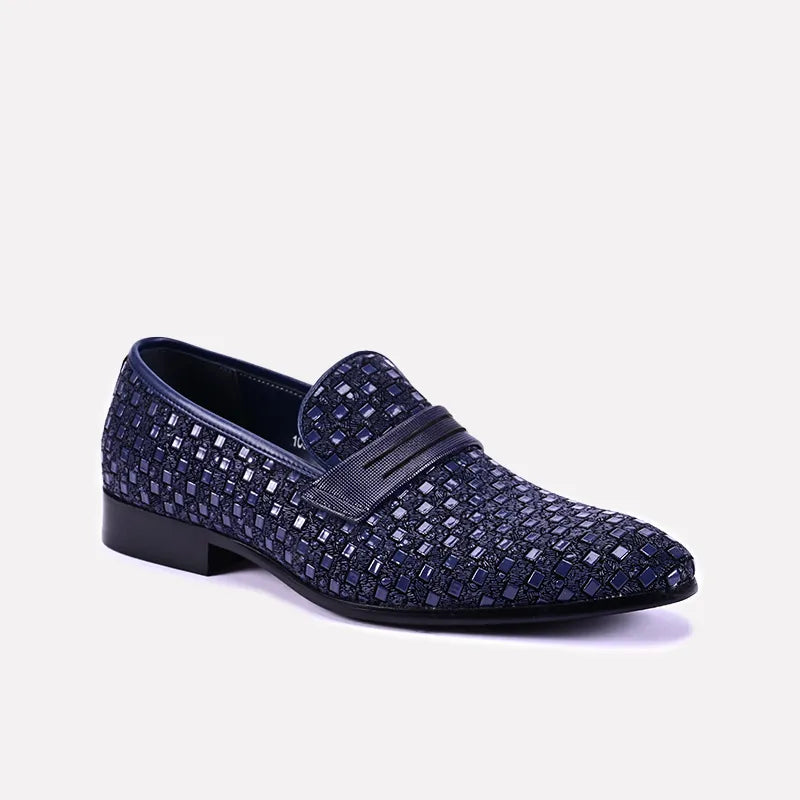 stirling blue loafer dress shoes