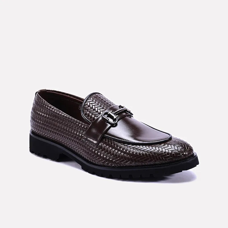 stone brown dress loafers