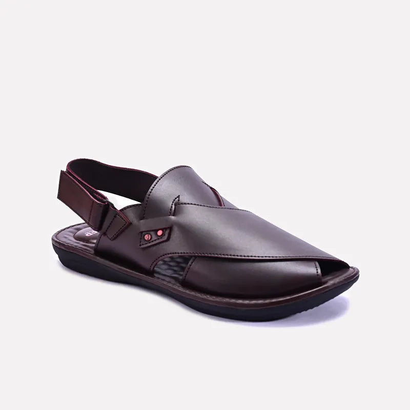 stuart maroon peshawari sandals