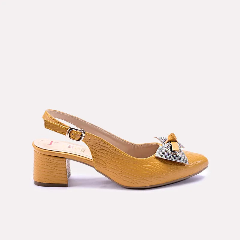 supriya womens mustard fancy pumps