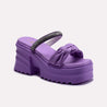 womens purple platform fancy slippers