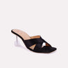 Tamsin Black Heel Slippers