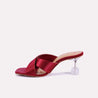 Tamsin Maroon Heel Slippers For Women