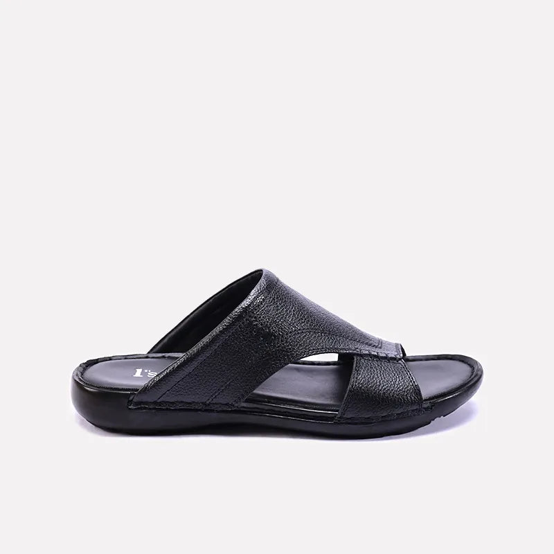 tanner mens black casual slippers