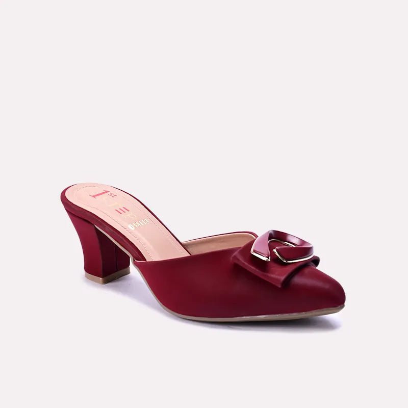 tatiana maroon fancy heel pumps