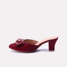 tatiana maroon fancy heel pumps for women