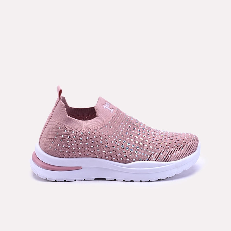 Tauria women Pink Slip On Sneakers