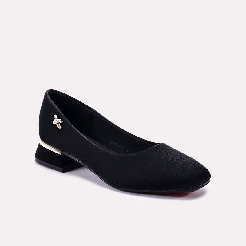 tezel black casual pumps