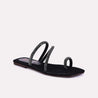 thalia black flat slippers