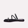 thalia black flat slippers for women